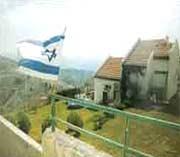 Israeli home on a mountain on the Lolan Heights